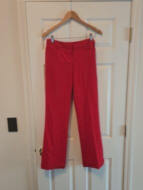 New York & Company Red Boot-Cut Dress Pants